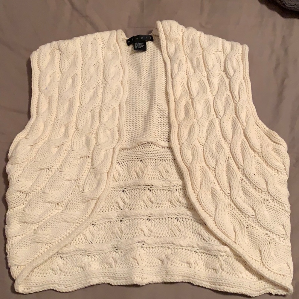 “Ninety” cable knit vest